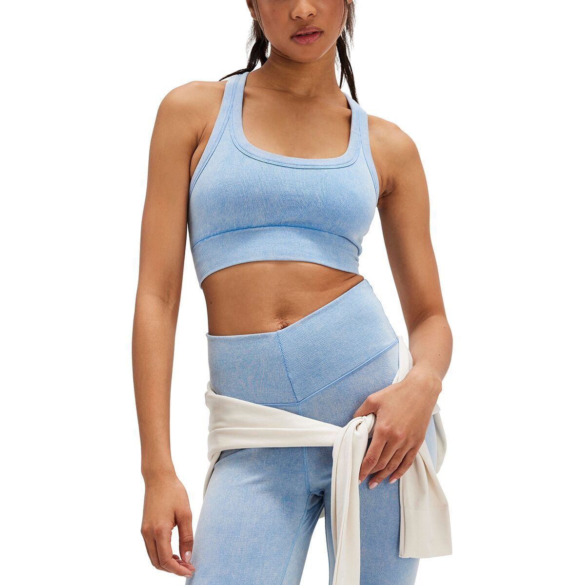 Image of FP Movement Go To Bra - Women's Washed Denim Blue, M/L