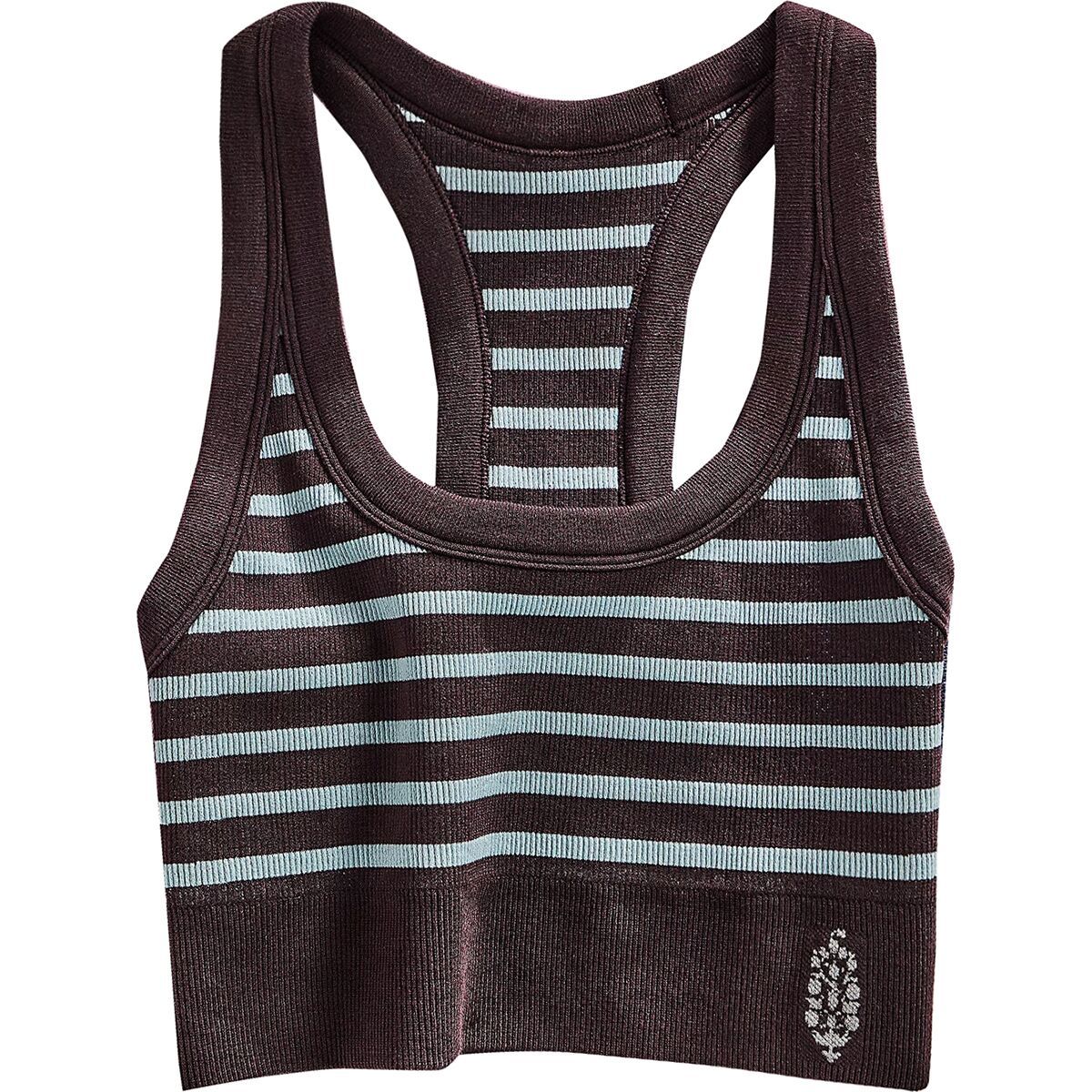 Image of FP Movement Go To Striped Bra - Women's Chocolate Combo, XL