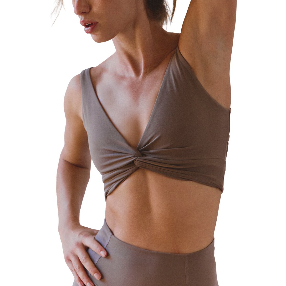 Image of FP Movement Never Better Twist Crop Top - Women's Sandstorm, XS