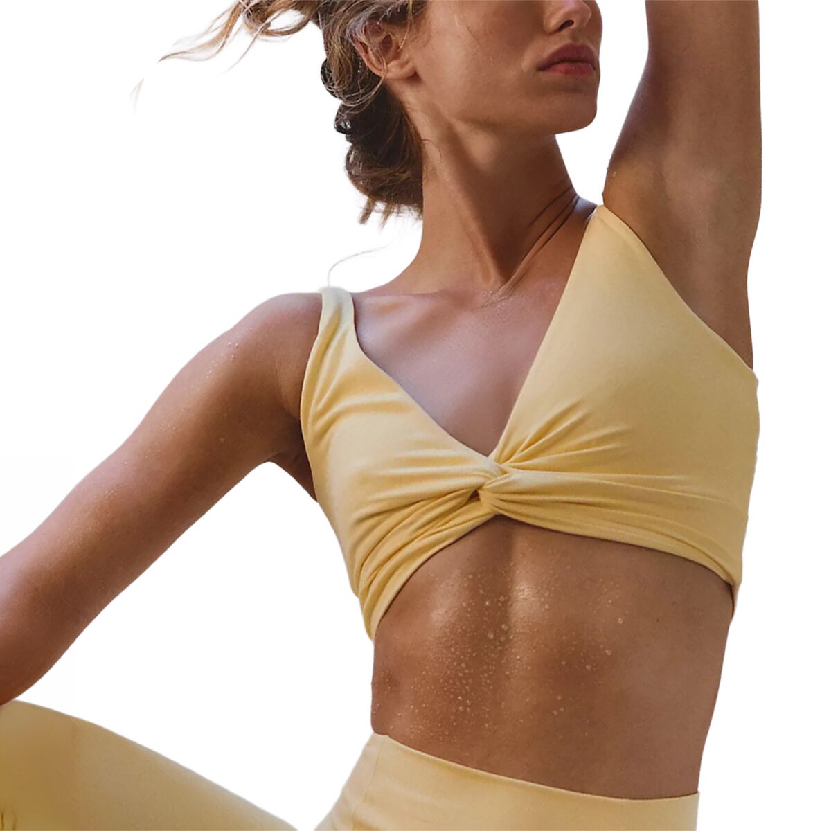 Image of FP Movement Never Better Twist Crop Top - Women's Sunlit Yellow, XS
