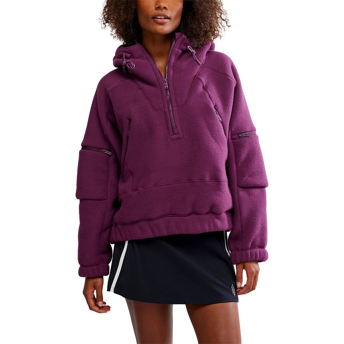 FP Movement Wild And Free Fleece Pullover - Women's Black Cherry, XS