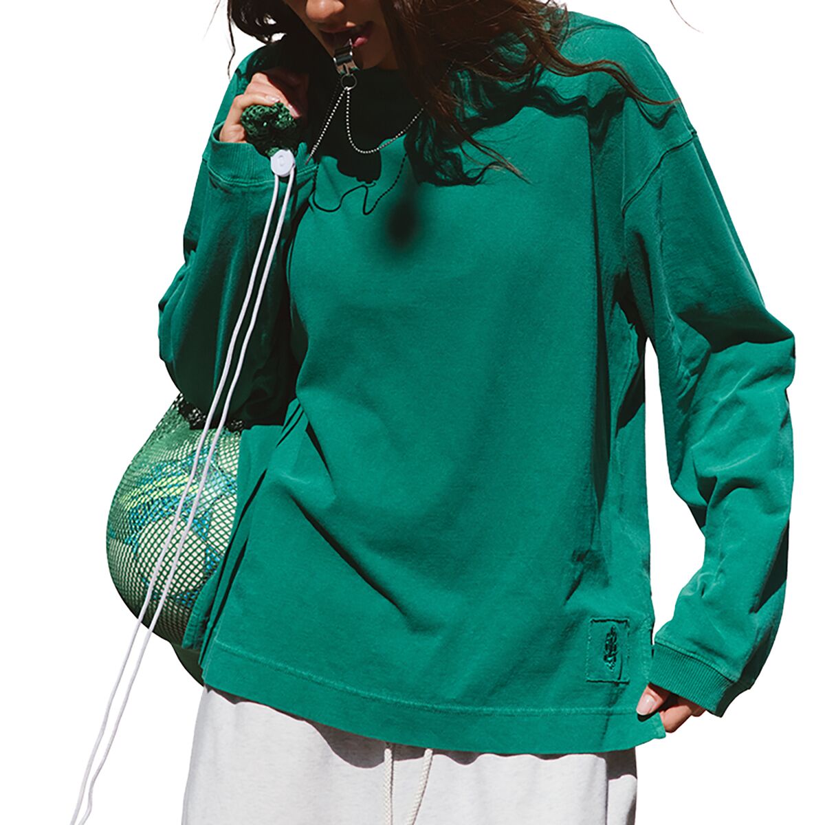 Image of FP Movement Hustle Layer Top - Women's Green Glow, S