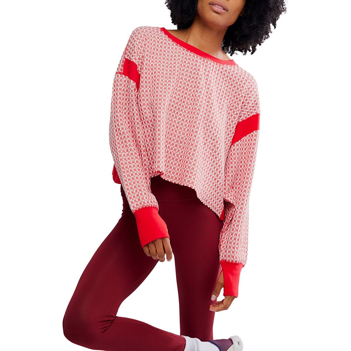 Image of FP Movement My Time Layer Textured Co Top - Women's Victory Red, L