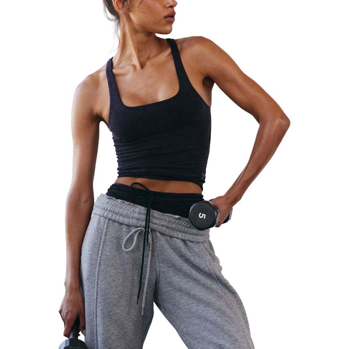 Image of FP Movement Go To Smooth Square Neck Cami - Women's Washed Black, M/L