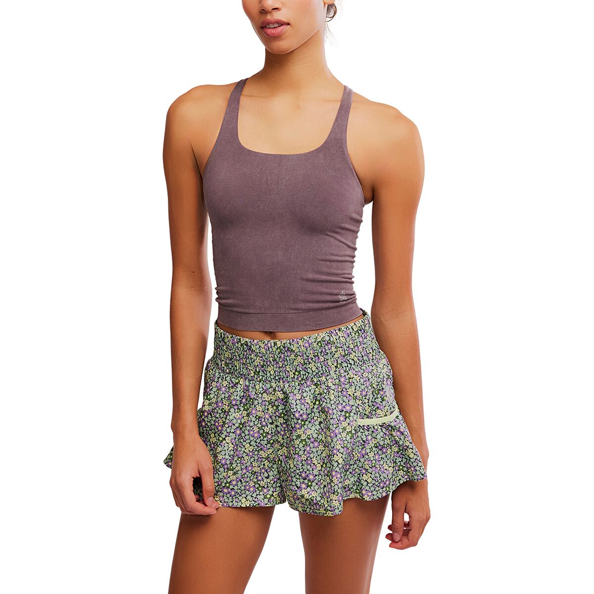 Image of FP Movement Go To Smooth Square Neck Cami - Women's Washed Truffle, M/L