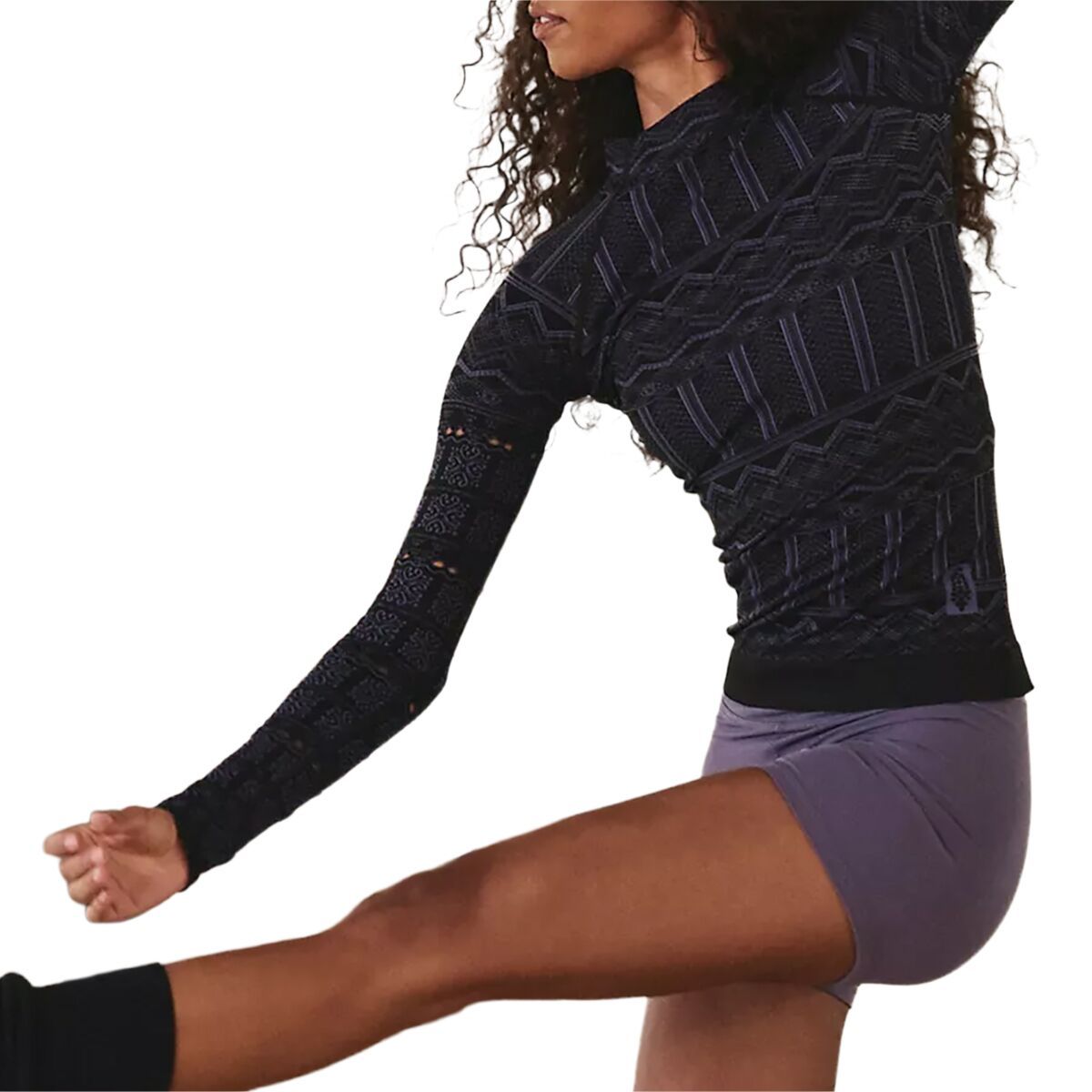 Image of FP Movement High Road Long-Sleeve Layer Top - Women's Black, M/L