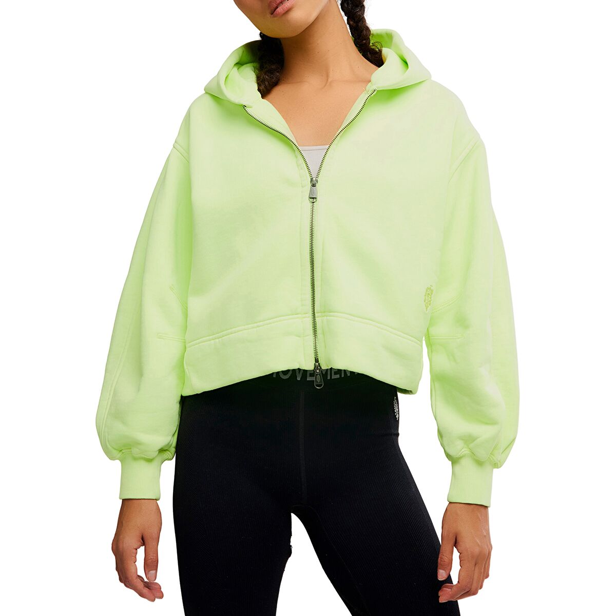 Image of FP Movement A Cut Above Classic Zip Hoodie - Women's Sour Citrus, L