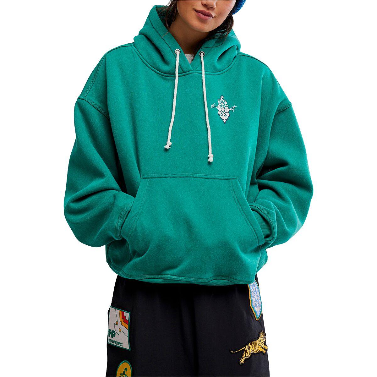 Image of FP Movement Ctw Final Call Front Logo Hoodie - Women's Green Glow, L