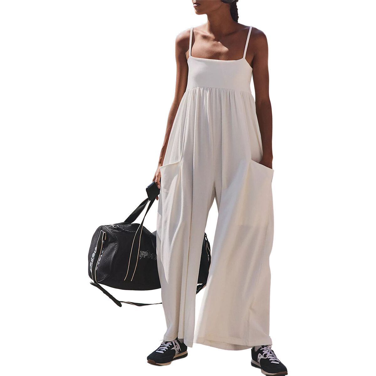 Image of FP Movement Hot Shot Strappy Jumpsuit 2 - Women's Ivory, XS