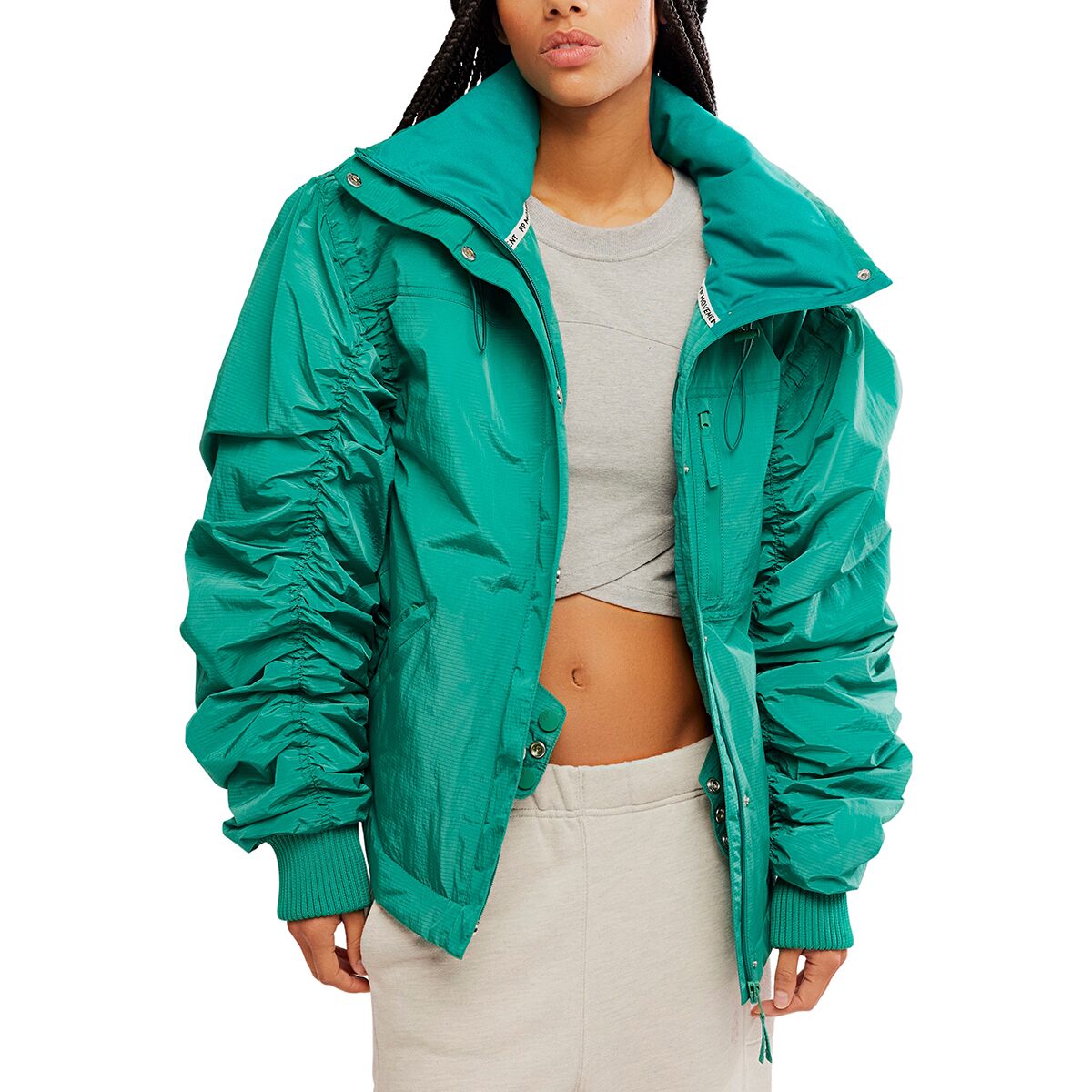 Image of FP Movement Lift Laugh Love Jacket - Women's Green Glow, L