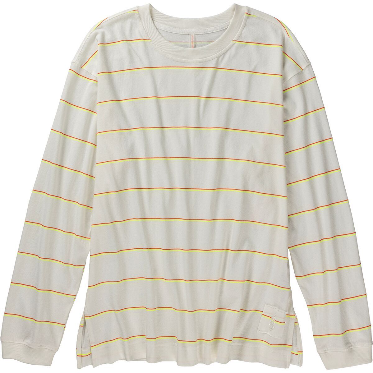 Image of FP Movement Printed Hustle Layer Top - Women's Awning Stripe Ivory, XS