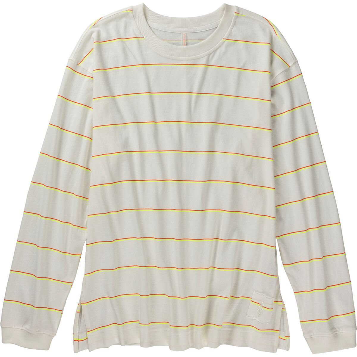 Image of FP Movement Printed Hustle Layer Top - Women's Awning Stripe Ivory, S