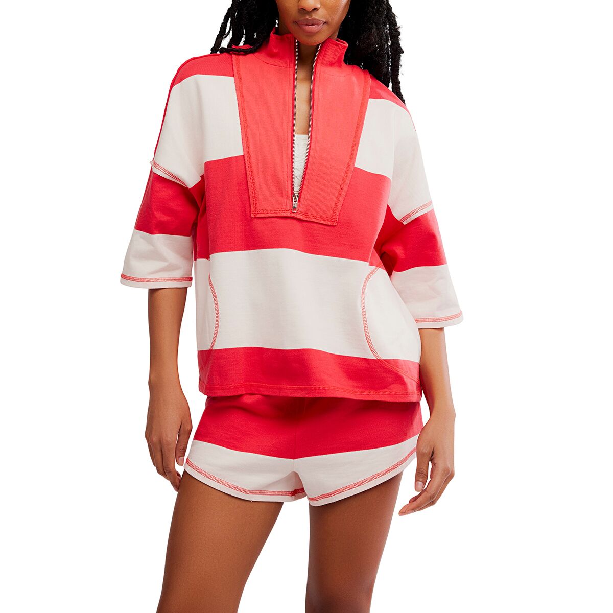 Image of FP Movement Retro Rugby Set - Women's Grapefruit Combo, L