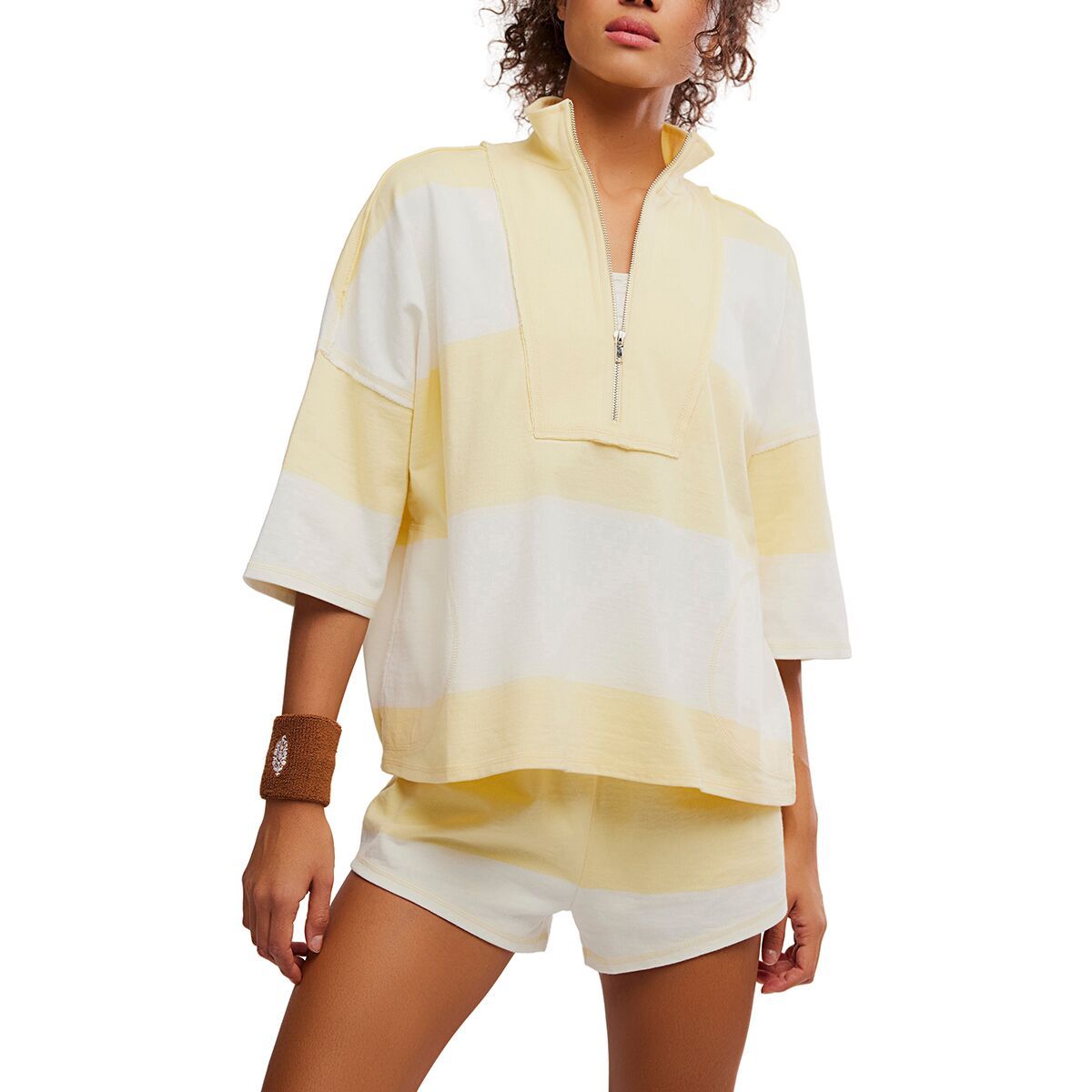 Image of FP Movement Retro Rugby Set - Women's Light Papaya Combo, XS