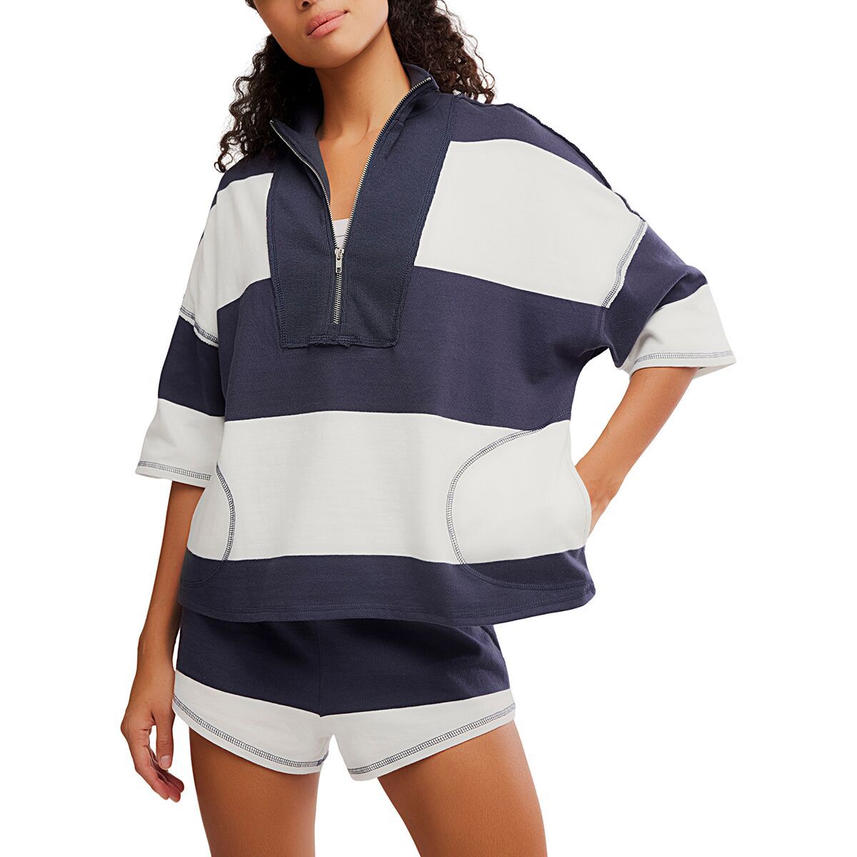 Image of FP Movement Retro Rugby Set - Women's Midnight Navy Combo, S
