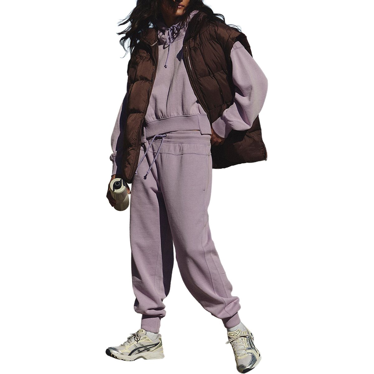 Image of FP Movement Sand Washed Undefeated Set - Women's Rose Wash, M