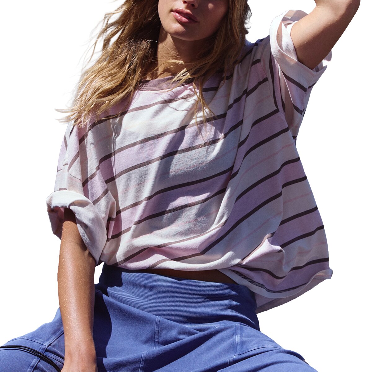 Image of FP Movement Stripe Tackle T-Shirt - Women's Bloom Stripe Combo, S