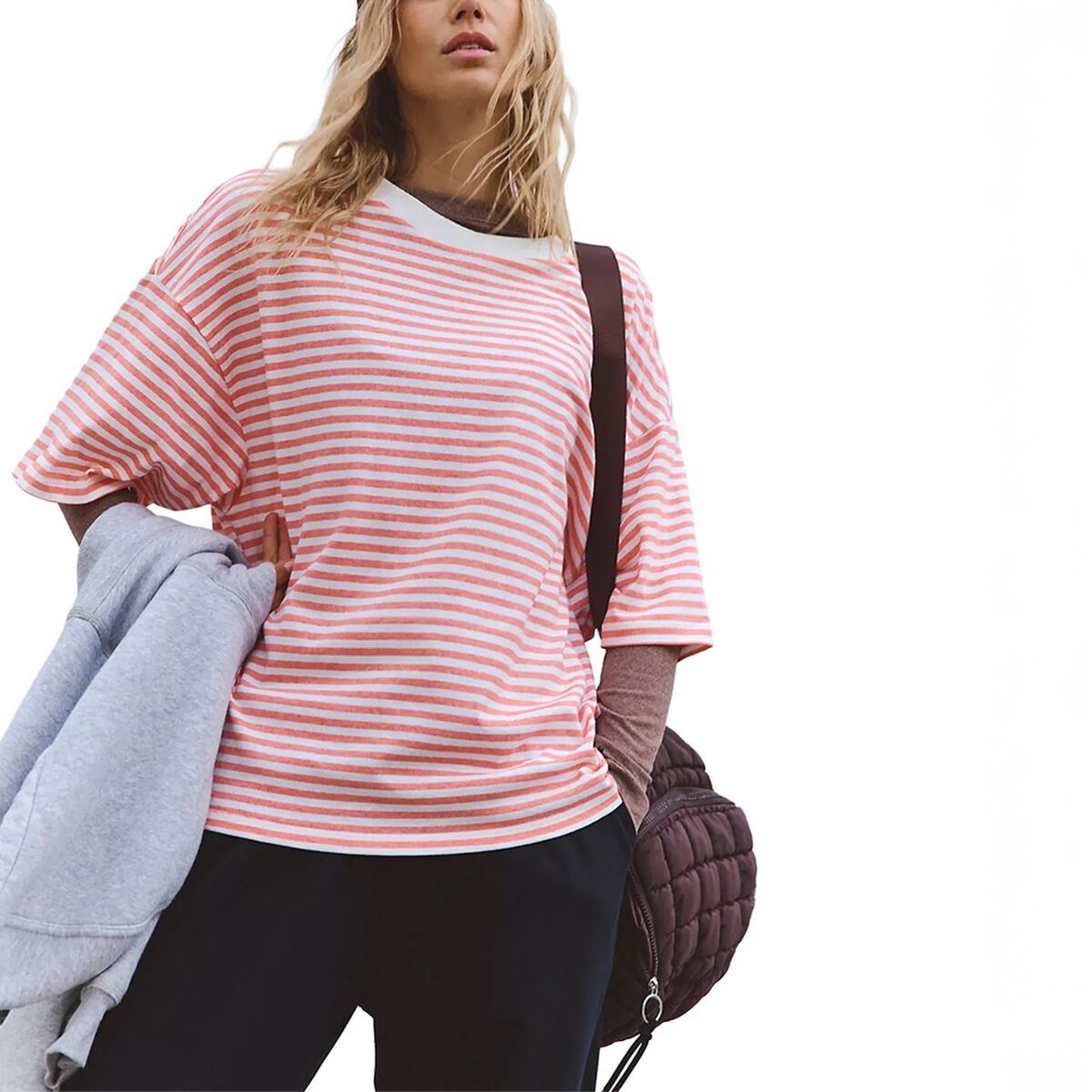Image of FP Movement Stripe Tackle T-Shirt - Women's Court Stripe Fruit P, M