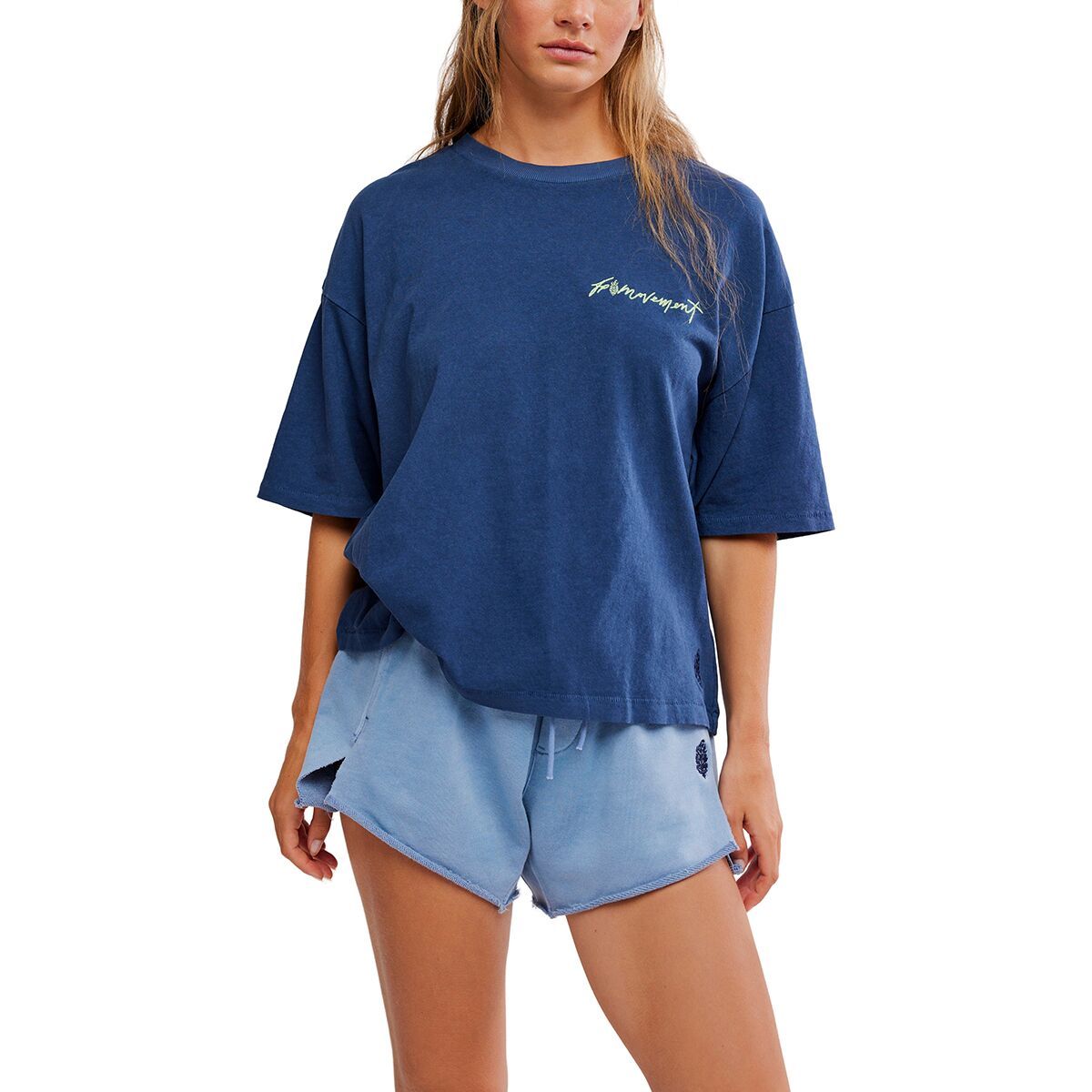 Image of FP Movement Logo Tackle T-Shirt w/o Pocket - Women's Urban Buti Navy, M