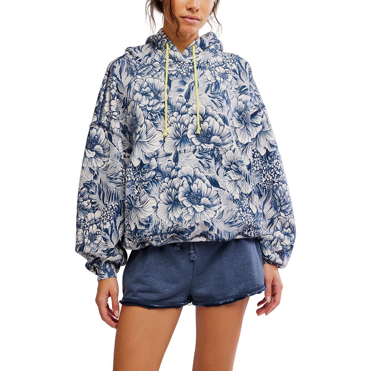 Image of FP Movement Printed Final Call Hoodie - Women's Wild Side Navy Combo, S