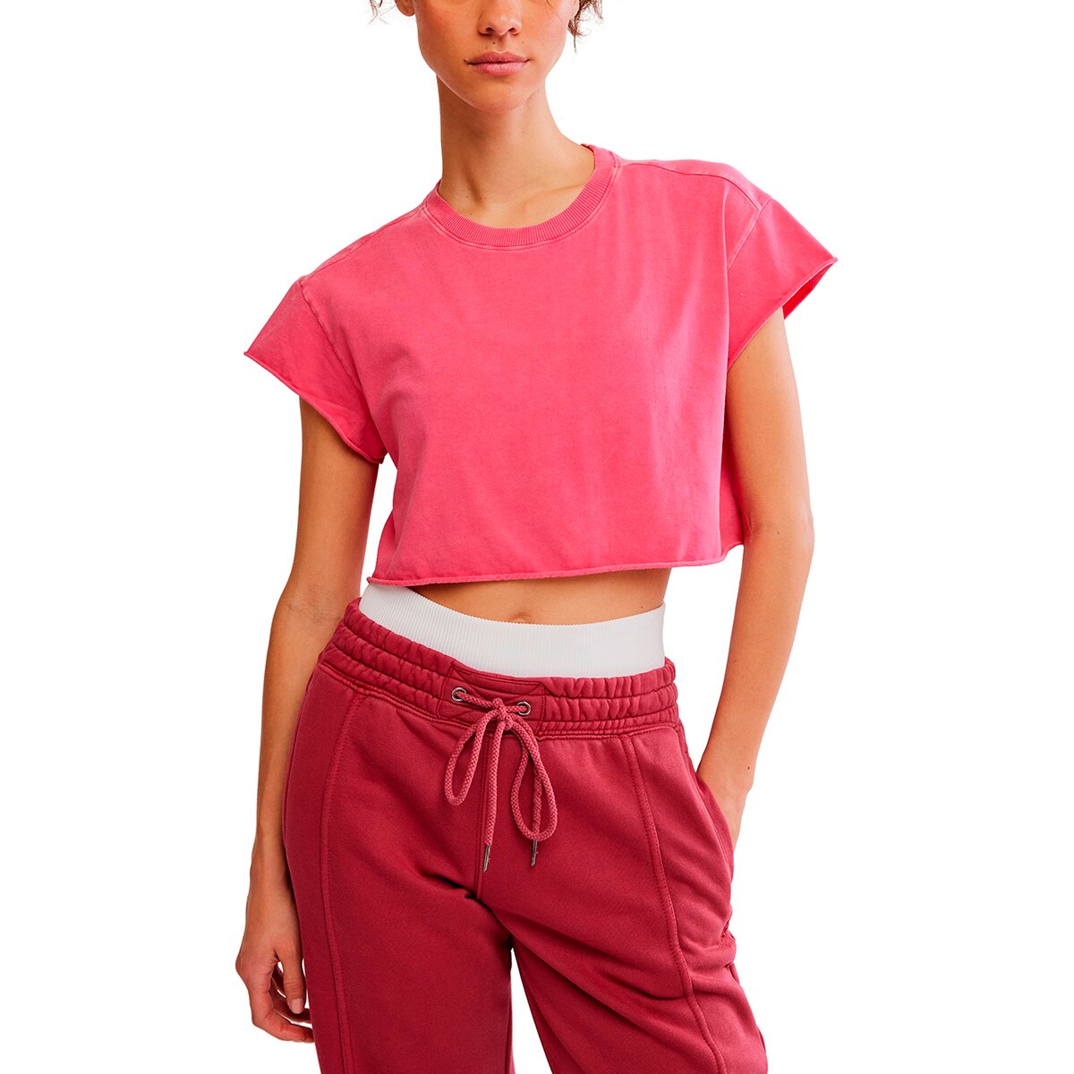 Image of FP Movement Hot Shot Cropped T-Shirt - Women's Hot Pink, XS
