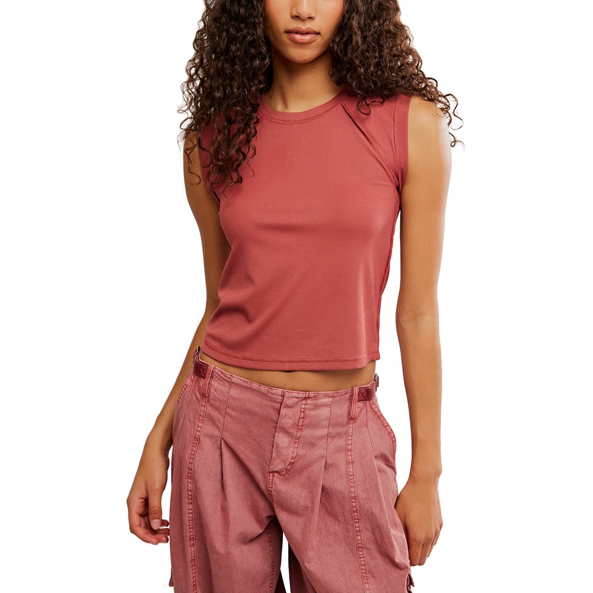 Image of FP Movement Love My Twist Muscle Tank Top - Women's Fired Clay, XS