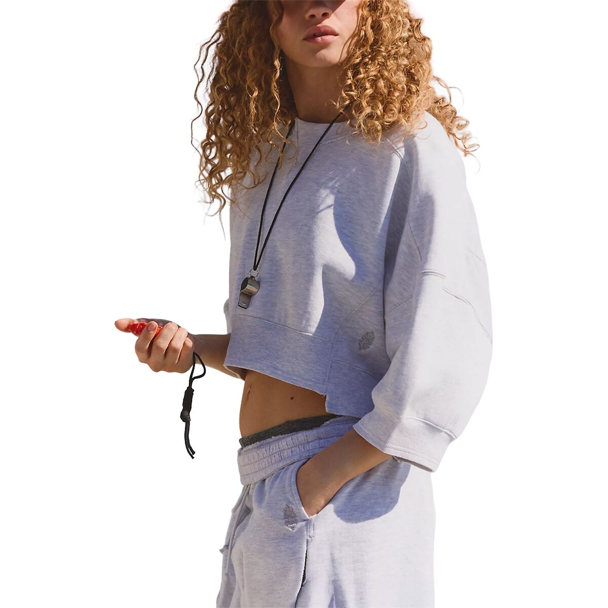 Image of FP Movement Short-Sleeve Intercept Pullover - Women's White Heather Grey, XS