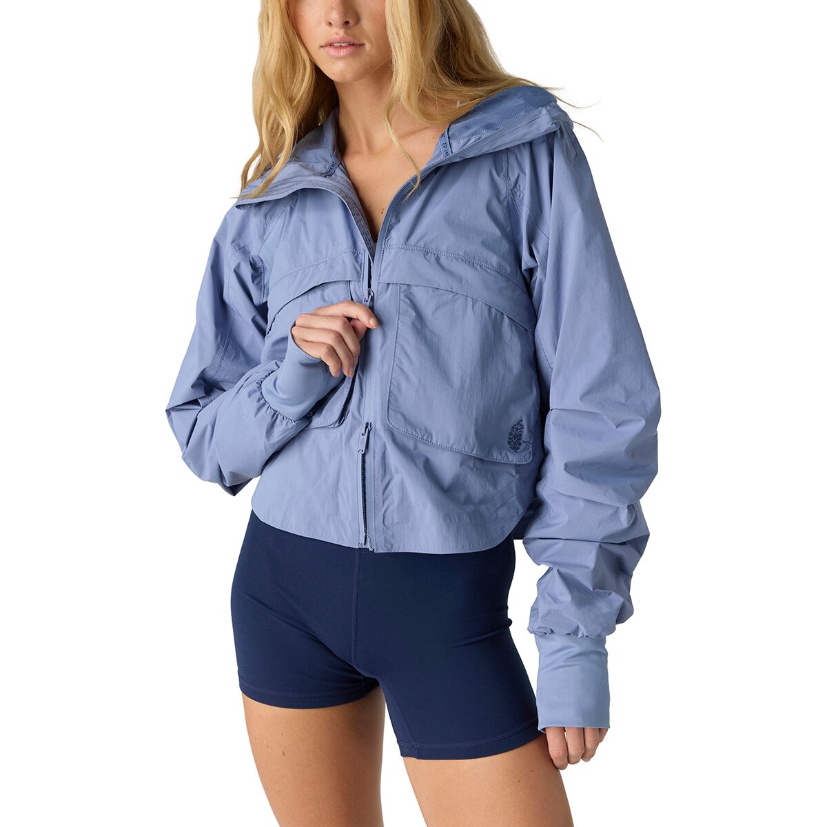 Image of FP Movement Dew Point Rain Jacket - Women's Blue Ash, M