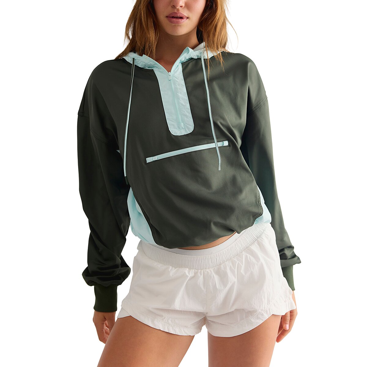 Image of FP Movement Out Back Layer Hoodie - Women's Ivy/Frosty Combo, L