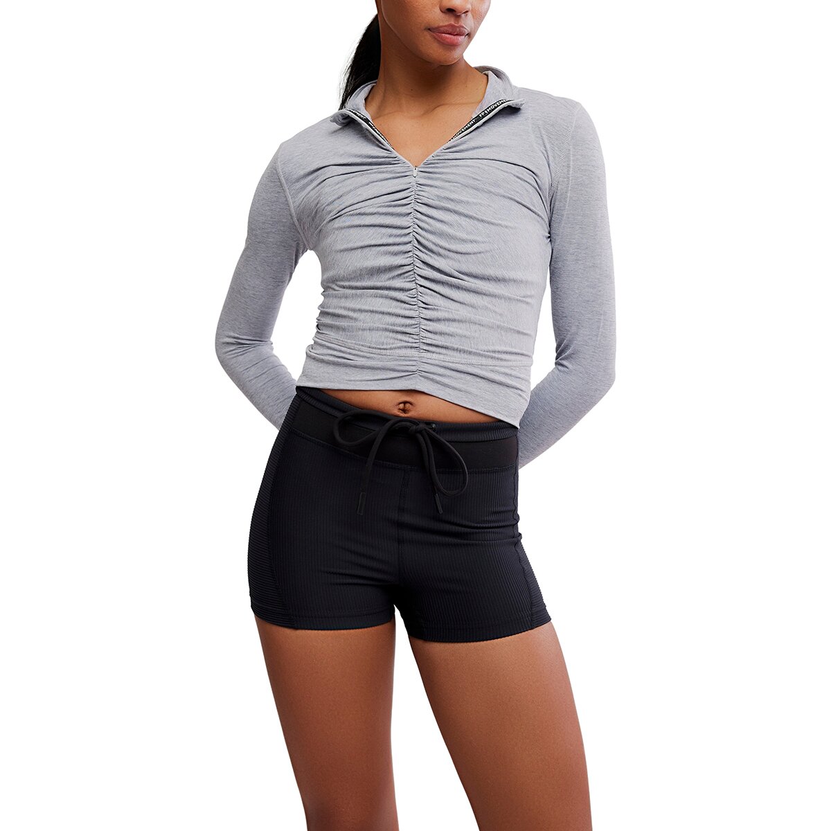 Image of FP Movement Tempo 1/2-Zip Top - Women's Heather Grey, M