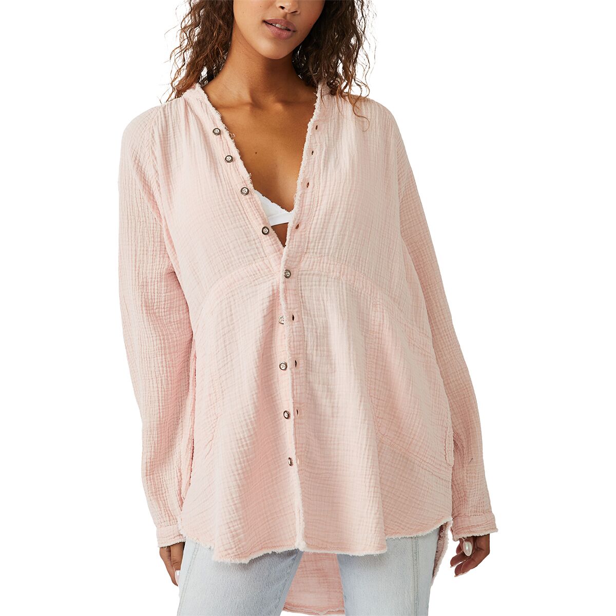 Free People Summer Daydream Button Down Shirt Women s Clothing