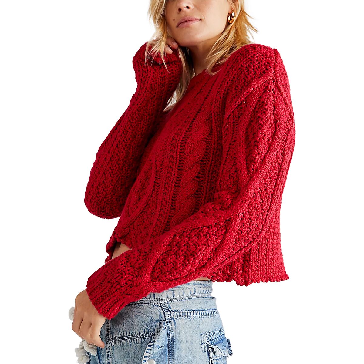 Free People Cutting Edge Cable Sweater - Women's