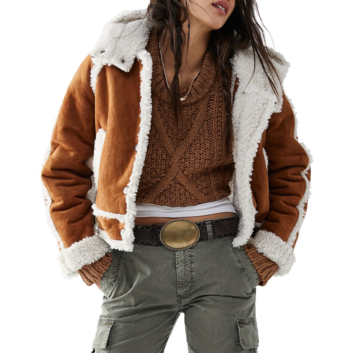 Free People Vegan Exchange Shearling Jacket - Women's product image