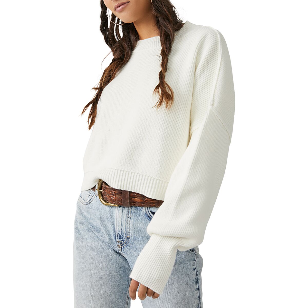 Free People Free People Easy Street Crop Pullover - Women's Moonglow, L