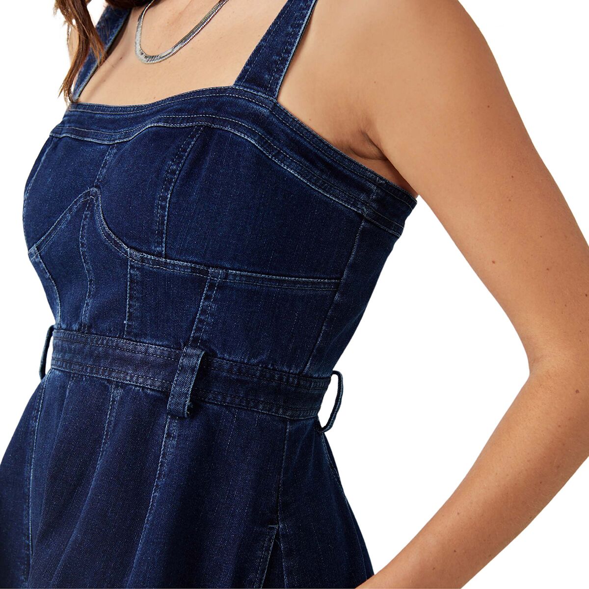 Free People Margot Denim Mini Dress - Women's - Clothing Free People Margot Denim Mini Dress - Women's - Clothing