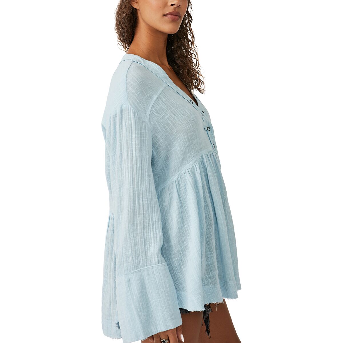 フリーピープル Free People Miles Away Babydoll レディース シャツ トップス White Free People Miles Away Babydoll Long-Sleeve Shirt - Women's