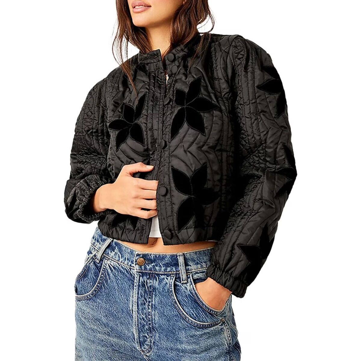 Free People Free People Quinn Quilted Jacket - Women's Black, M