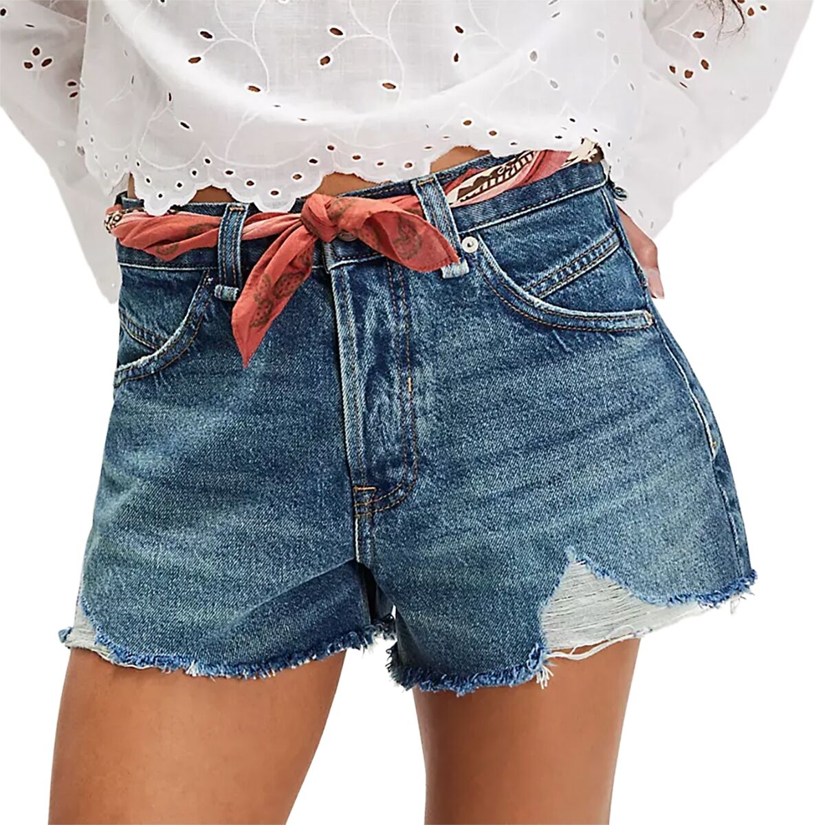 Image of Free People Now Or Never Denim Short - Women's Sunsational, 25