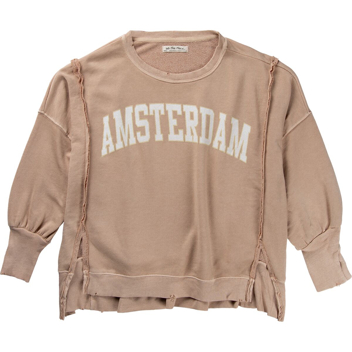 Free People Free People Graphic Camden Sweatshirt - Women's Brown Combo Amsterda, L