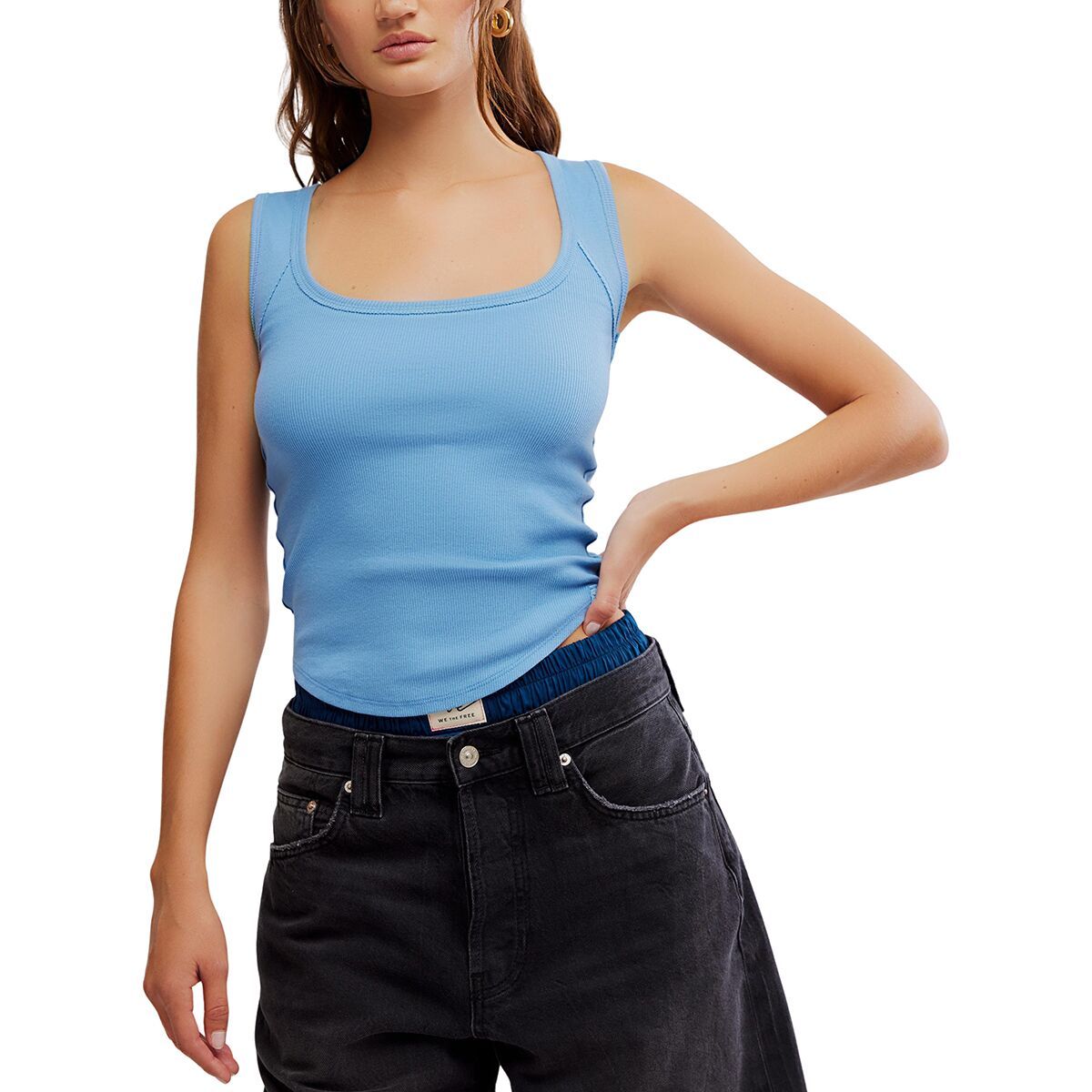 Image of Free People Hummingbird T-Shirt - Women's Allure Blue, XL