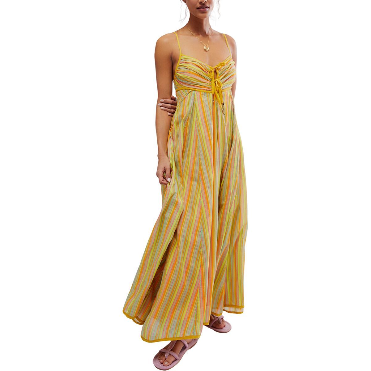 Free People Dream Weaver Maxi Dress - Women's Citrus Combo, XL
