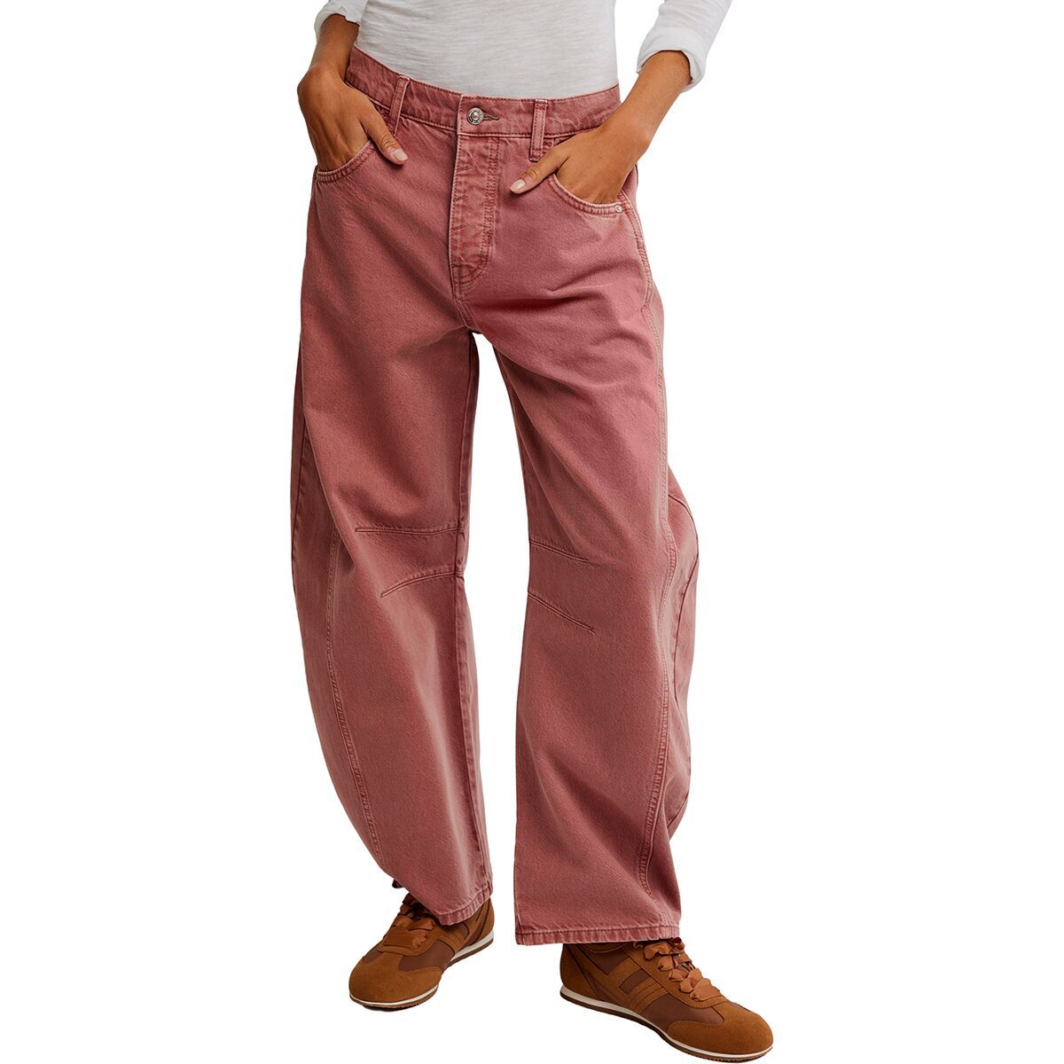 Image of Free People Good Luck Mid Rise Barrel Pant - Women's Sunsetter, 30