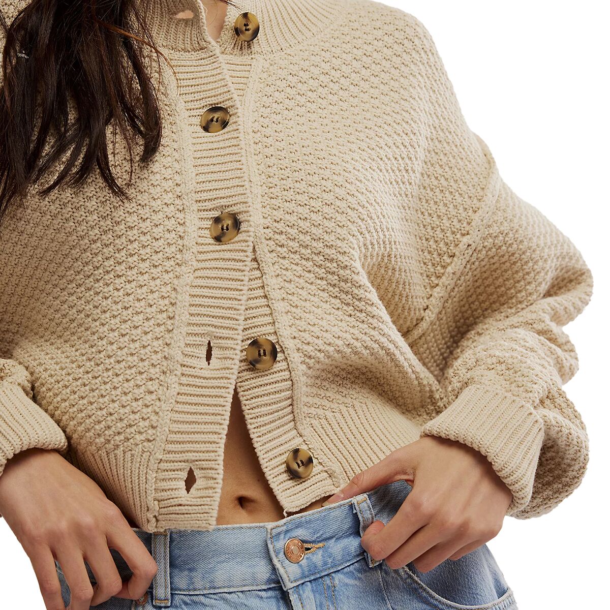 フリーピープル Free People Lila Cardi レディース Sweaters Birch Free People Women's Lila Cardigan, Birch, Off White, XL at