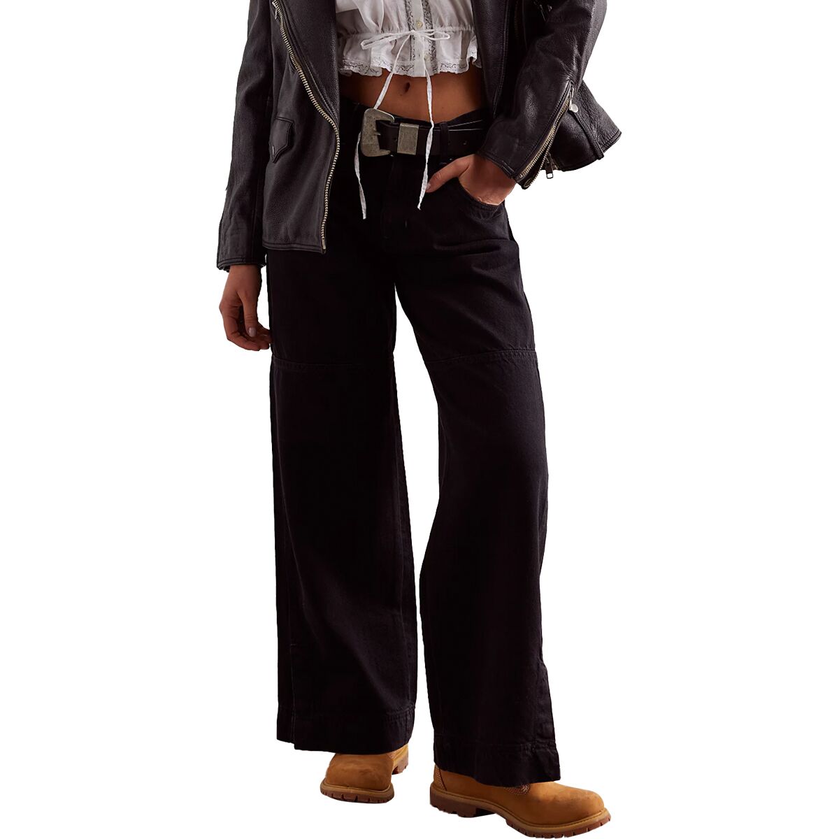 Free People Free People Benji Relaxed Wide Leg Pant - Women's Thea Black, 26