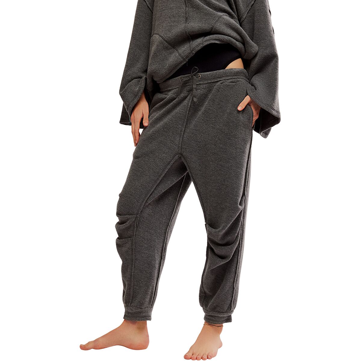 Free People Free People Day Off Fleece Jogger - Women's Washed Black, M