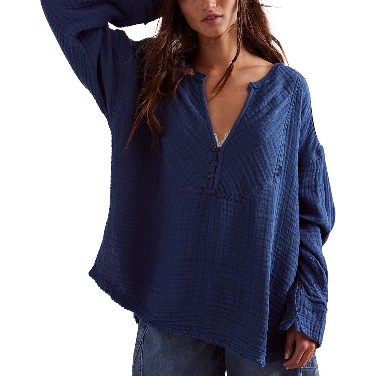Free People Free People Easy Sunday Top - Women's Dark Denim, XS