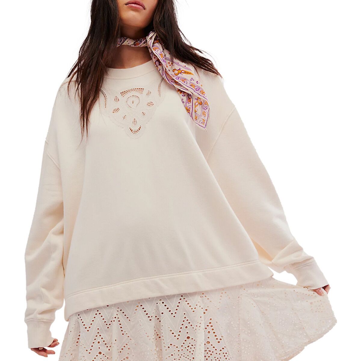 Image of Free People Prairie Sweatshirt - Women's Oat Combo, XS