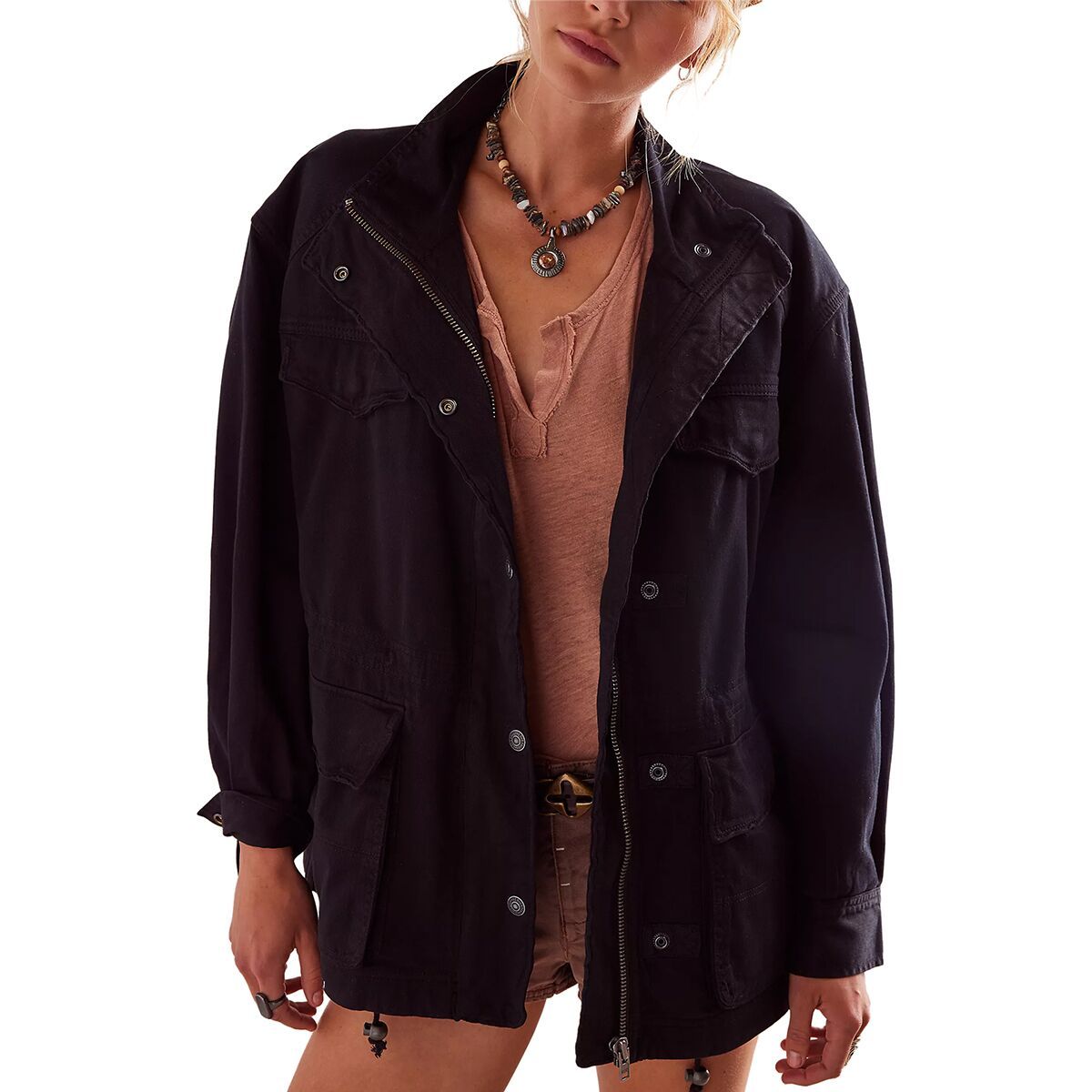 Free People Arya Utility Jacket - Women's Black, L