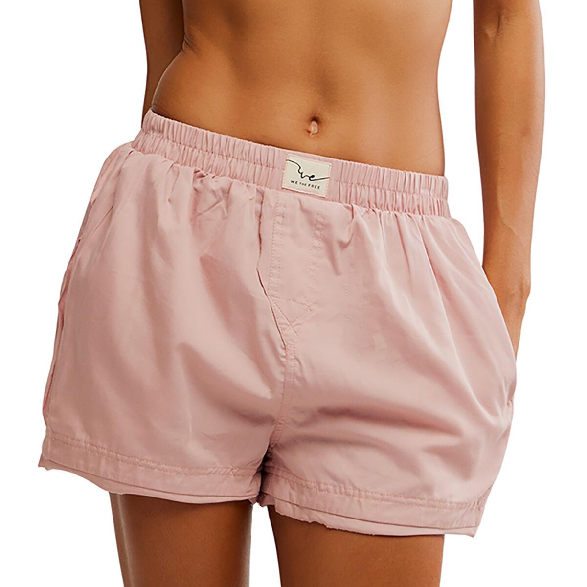Image of Free People Day To Day Solid Boxer - Women's Dusty Himalayan, S