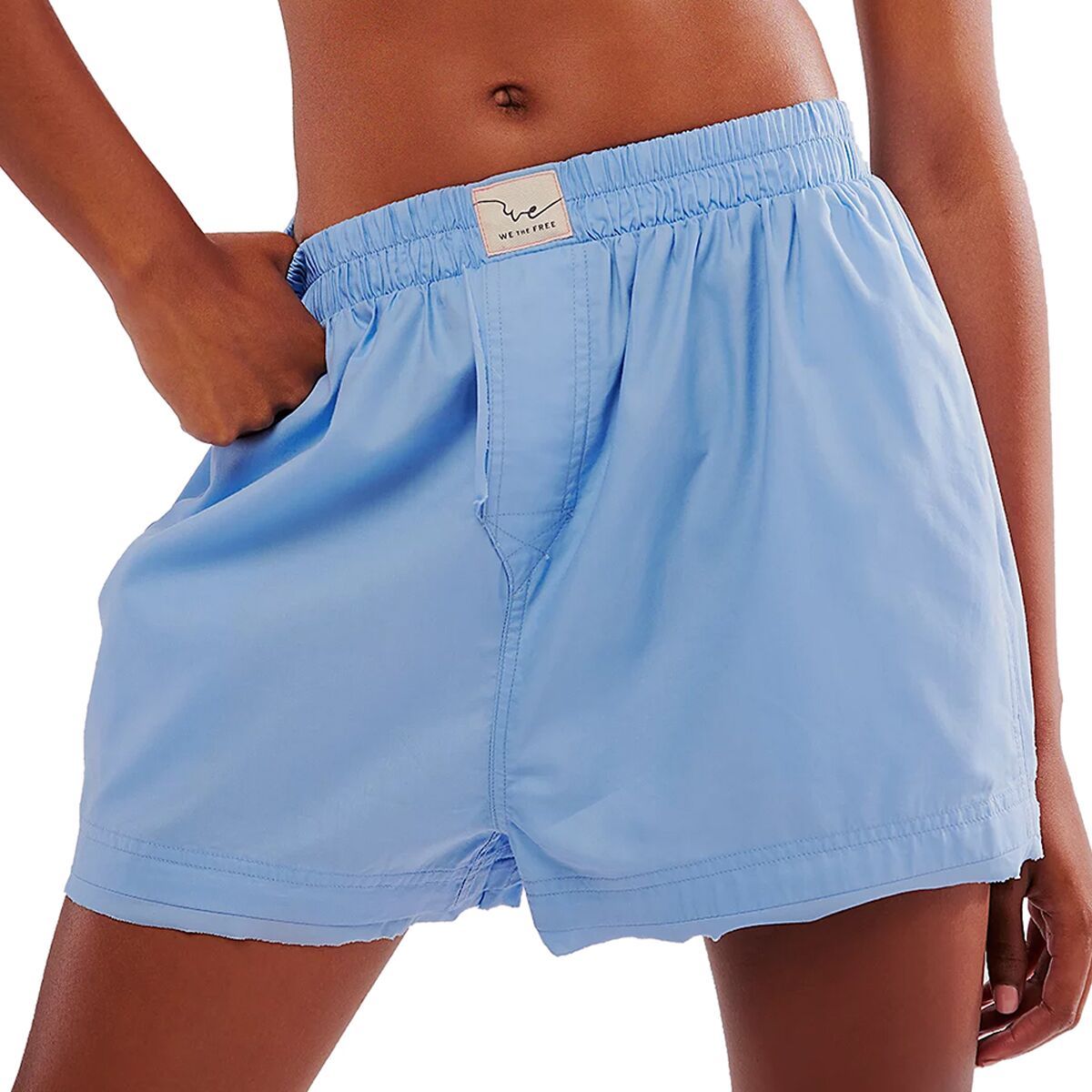 Image of Free People Day To Day Solid Boxer - Women's Placid Blue, M